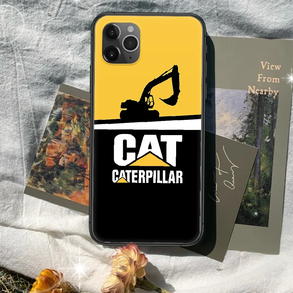

Caterpillar CAT Phone Case Cover Hull For iphone 5 5s se 2020 6 6s 7 8 12 mini plus X XS XR 11 PRO MAX black Cover Luxury Coque