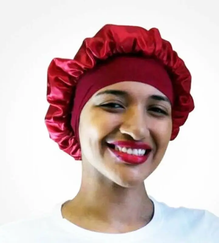 Brand New 2019 Long Hair Care Women Satin Bonnet Cap Night Sleep Hat Silk Head Wrap Adjust Shower Caps | Дом и сад