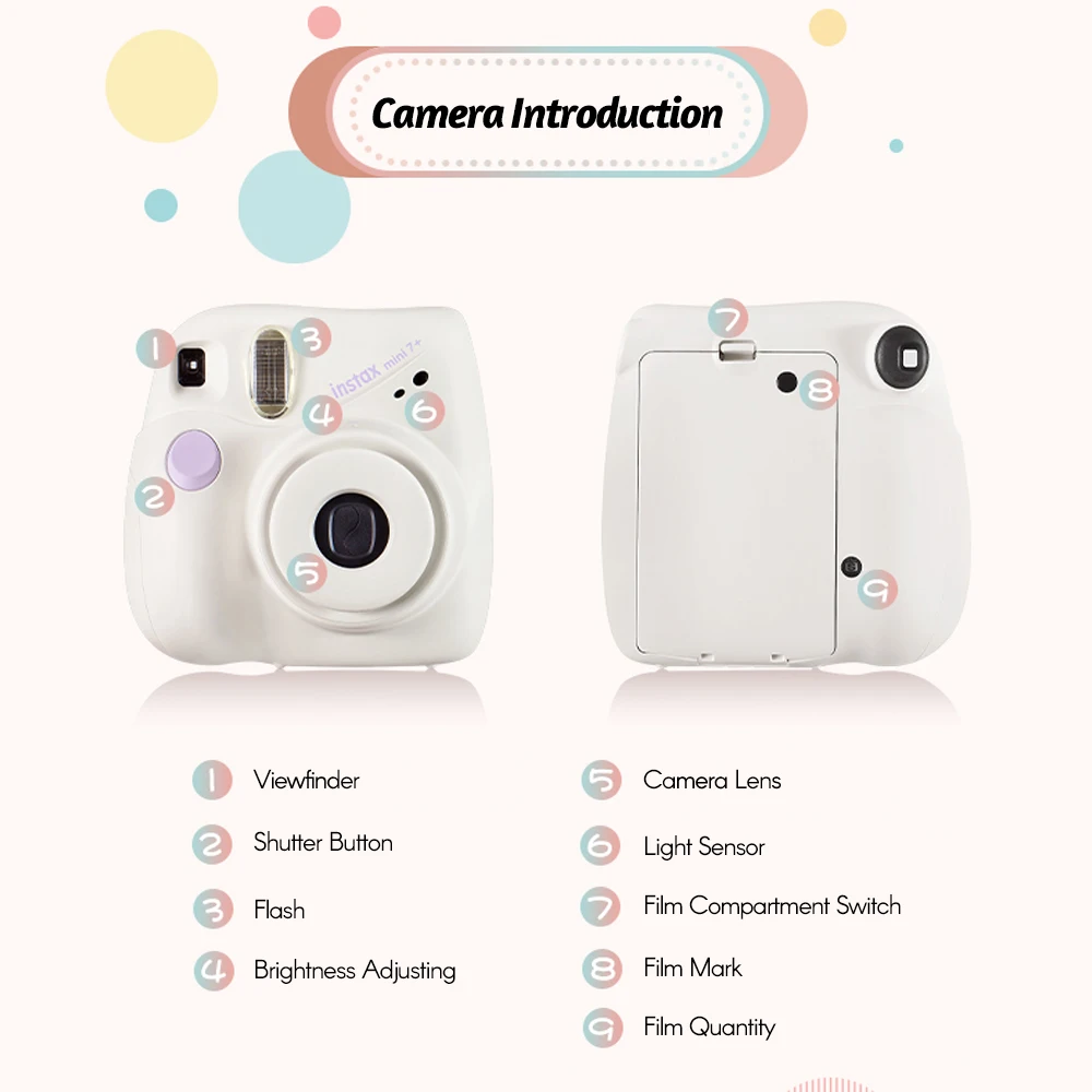 Пленочная мини камера Fujifilm Instax Mini7 + Mini 7 Plus мгновенная дешевле как mini9 подарок на