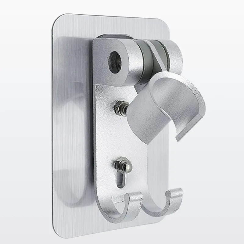 

Non-Marking Space Aluminum Punch-Free Shower Bracket Base Adjustable Bathroom Shower Head Nozzle Fixed Seat