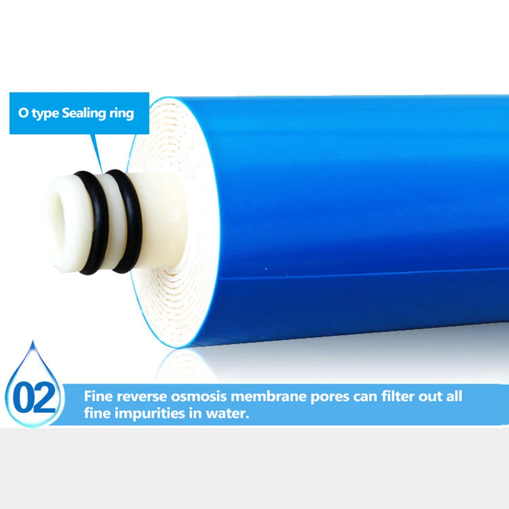 

1812-75G Reverse Osmosis 75GPD Membrane RO Universal Compatible Replacement RO Fits Residential Water Filter Purifier
