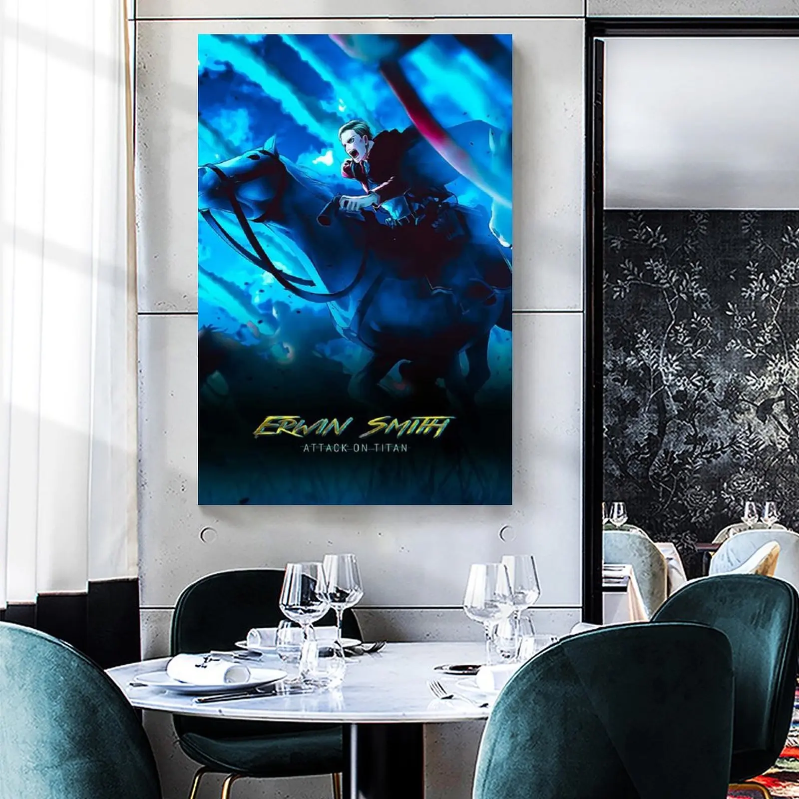 Erwin Smith Аниме Холст постер декоративный для спальни спортивный ландшафт офисный