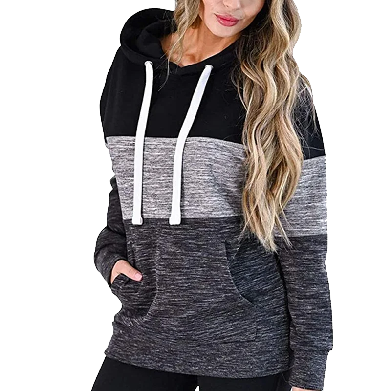 

Fashion Spring and Autumn 2-Piece Women's Hoodie Pants Sportswear Suit Splicing Hedging Ladies Hoodie Suit Sportswear