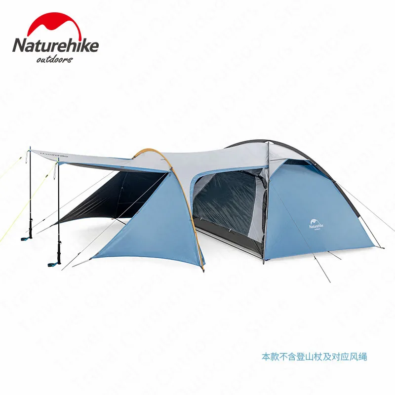 Knight Tent Naturehike рыцарская кемпинговая палатка для 3 человек, одна комната, один зал, большое пространство, туристическая палатка для пеших прогулок, кемпинга, путешествий, ветрозащитная UPF50 - Цвет: Knight Tent