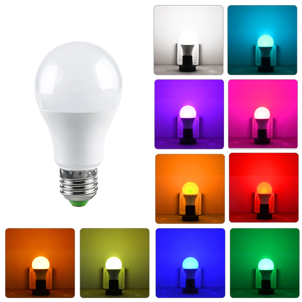 5 Вт 10 15 RGB декоративный светодиодный ночник E27 110В 220В светильник с 24 клавишным
