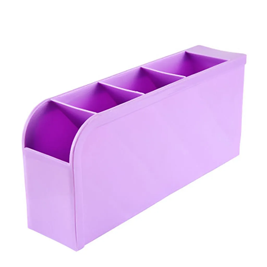Пластиковый ящик для хранения с 4 ячейками настольный органайзер одежды нижнего
