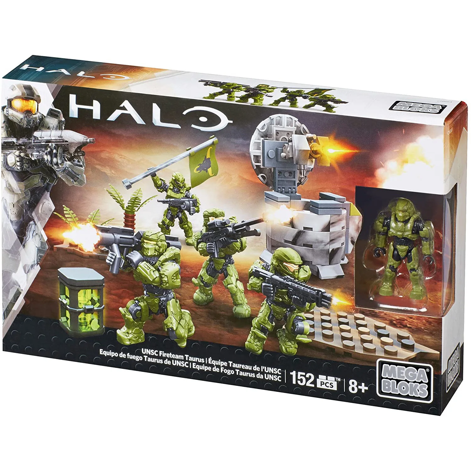 Mega Bloks MEGABLOKS Halo UNSC Fireteam Taurus Warrior 152 шт./pzs детские игрушки для праздника детей 8