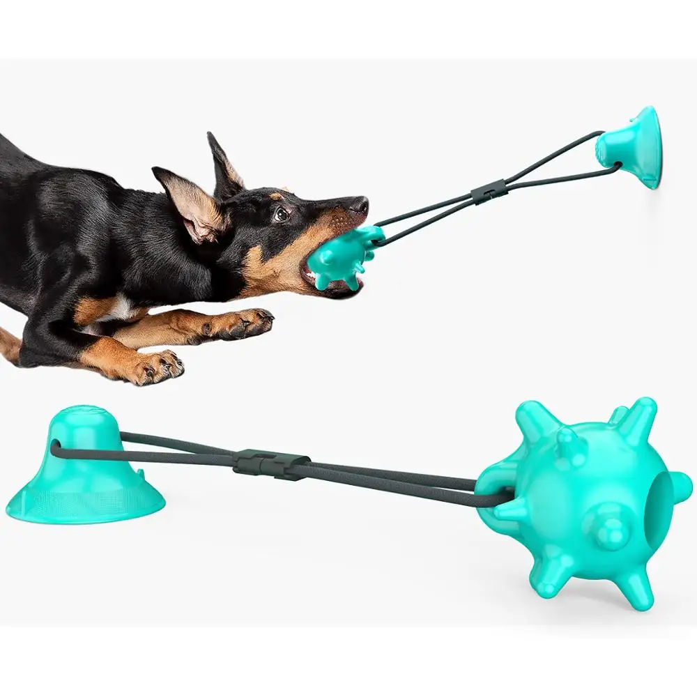 Собака Интерактивная всасывания чашка пуш-ап мяч надувные игрушки эластичные