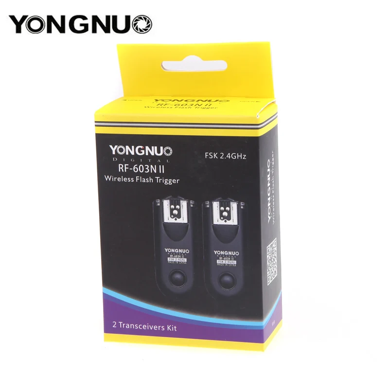 Беспроводной триггер YONGNUO RF603II 2 приемопередатчика для Nikon D90 D700 D300 D3100 D600 D610 Canon 5D Mark