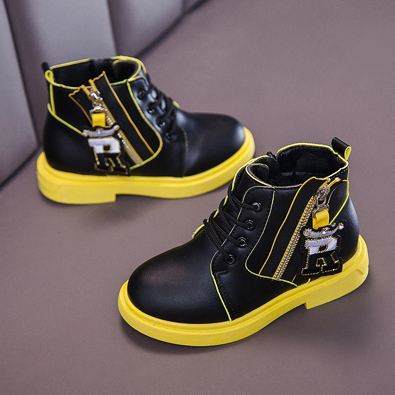 Ботинки мартинсы JUSTSL для мальчиков и девочек модная весенняя школьная обувь