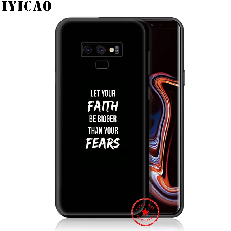 Мягкий чехол IYICAO Bible Verse Jesus для samsung Galaxy S10e S10 S9 S8 Plus S6 S7 Edge Note 10 9 8 TPU |