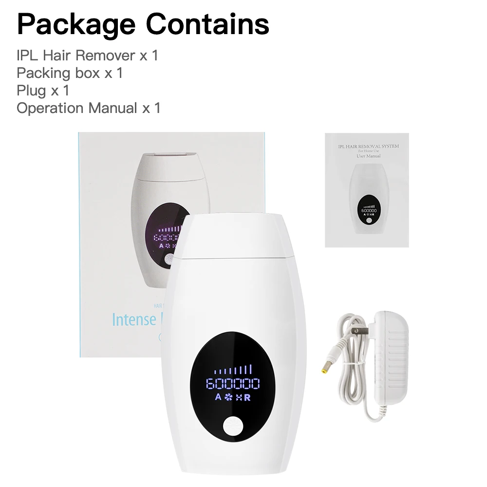 Фотоэпилятор IPL лазерная эпиляция для перманентного удаления волос 600000 вспышек