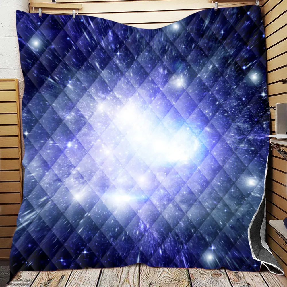 

Custom DIY Starry Sky Quilt For Boy Son You Are My Sunshine Quilted Throw Blankets Birthday Thanksgiving Gifts Patchwork