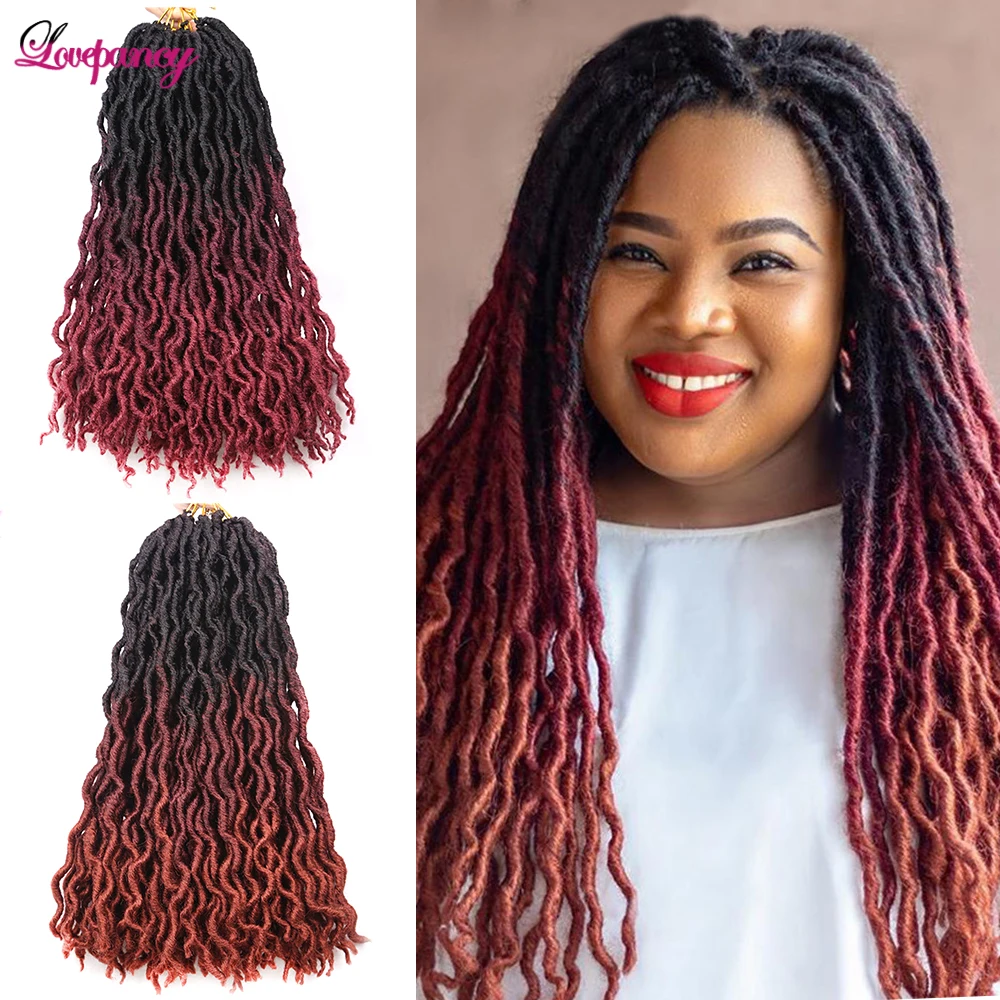 

Gypsy Locs Crochet Braid Hair Curly Wavy Faux Locs For Women Ombre Braiding Hair Extension Synthetic Braids Dreadlocks Lovepancy