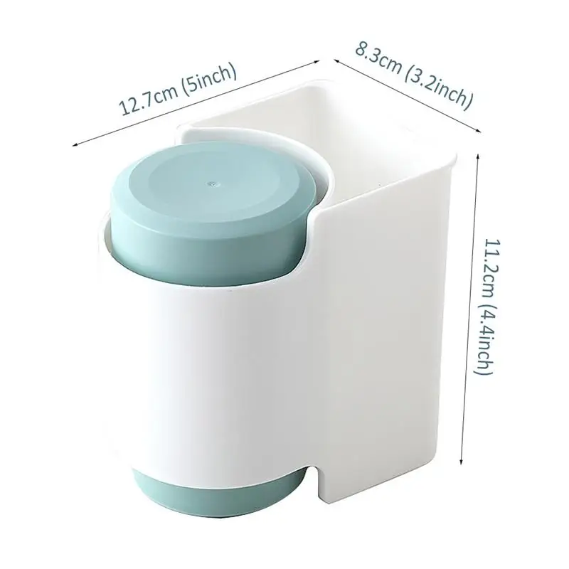 

Creative Wall Mounted Toothbrush Holder With Cup Toothbrush Holder Storage Rack Box Organizer Remote Controller Storage Case