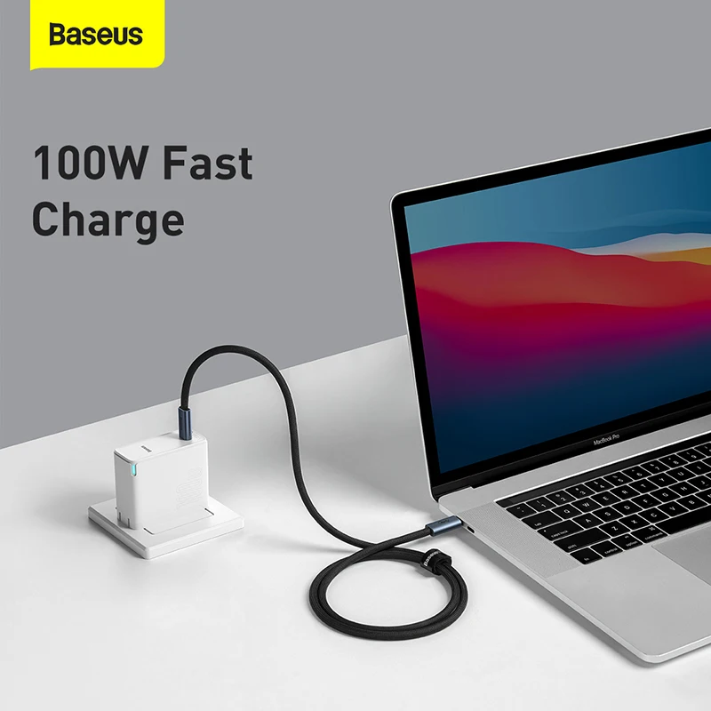 Baseus 100 Вт Thunderbolt 3/4 PD кабель 40 Гбит/с 8K @ 60 Гц Тип C USB 4 быстрое зарядное устройство