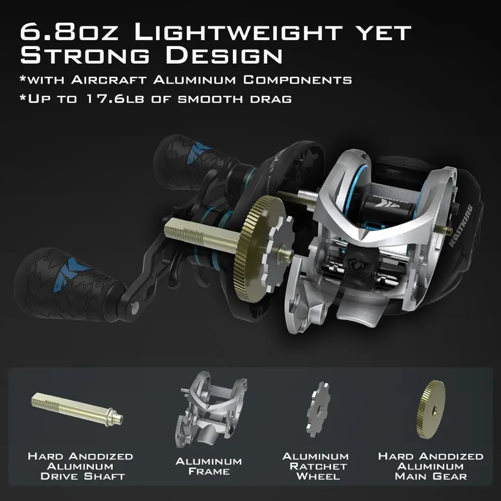 KastKing Crixus ArmorX катушка для рыбалки 9 + 1 Шариковые подшипники 7 2: высокое