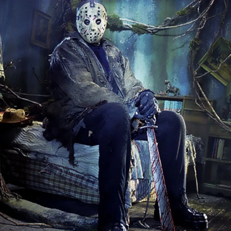 Страшный ужас Хэллоуин черный Freddy Voorhees косплей Джейсон фестиваль маски для