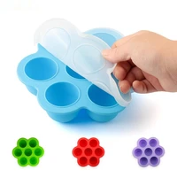 multifunction egg bites molds safety silicone baby food container breast milk storage box reusable freezer tray crisper