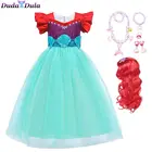 Холодного сердца , ручалочкой Ариэль, платье принцессы для девочек, платье для костюмированной вечеринки, костюмы для детей, для маленьких девочек, платье в стиле русалки Up комплект одежды, детская одежда для Хэллоуина, одежда От 3 до 10 лет