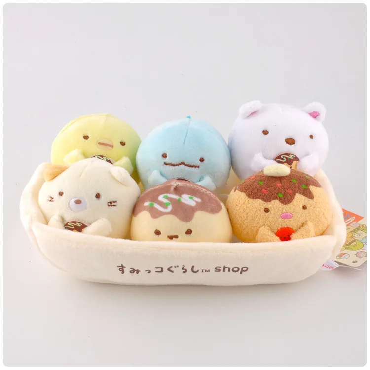 1 set 1 компл. Каваи японский Sumikko Gurashi уголок био плюшевый брелок-подвеска мягкий мультфильм уголок создание мягкие животные игрушки куклы - Цвет: 1 set