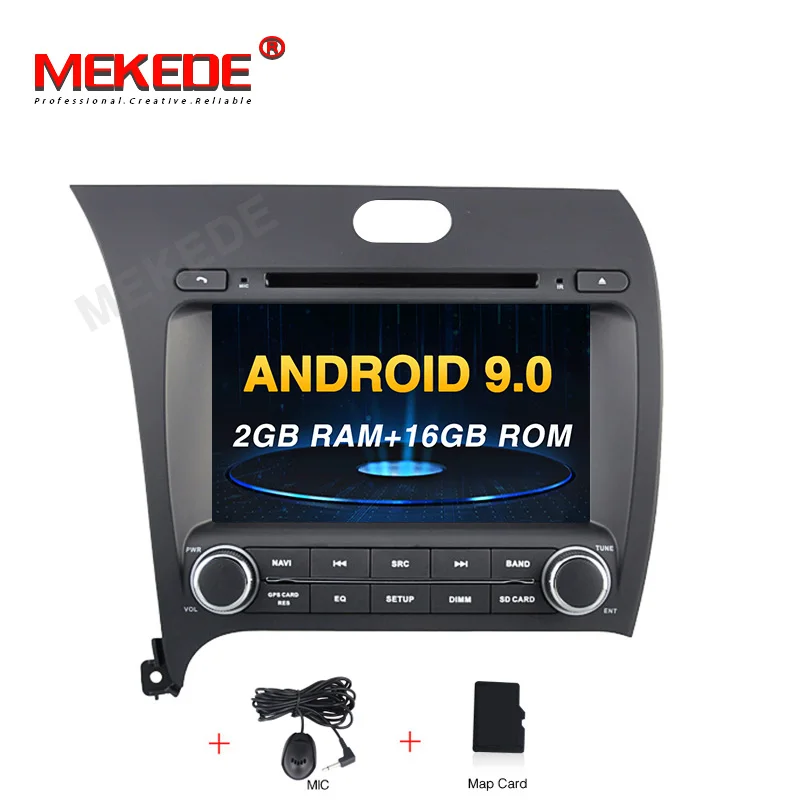 Android 9,0 4+ 64G Автомобильный Радио dvd-плеер мультимедиа для Kia CERATO K3 FORTE 2013- с gps навигацией wifi BT RDS - Цвет: 16G model