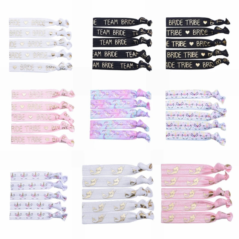 10 шт. девичник вечерние браслет команда надпись Bride Tribe Русалка Единорог наручный