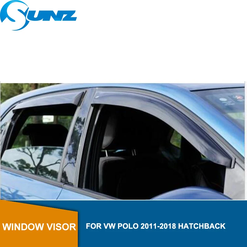 Дефлекторы боковых окон для VW POLO 2011-, дефлектор для окон, защита от дождя для VW Vento Ameo хэтчбек, аксессуары SUNZ