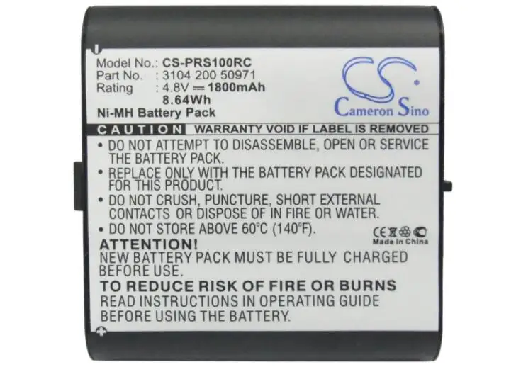 

cameron sino 1800mah battery for MARANTZ TS5000/02 3104 200 50971 for PHILIPS Pronto DS1000 Pronto RC5000 Pronto RC5000i