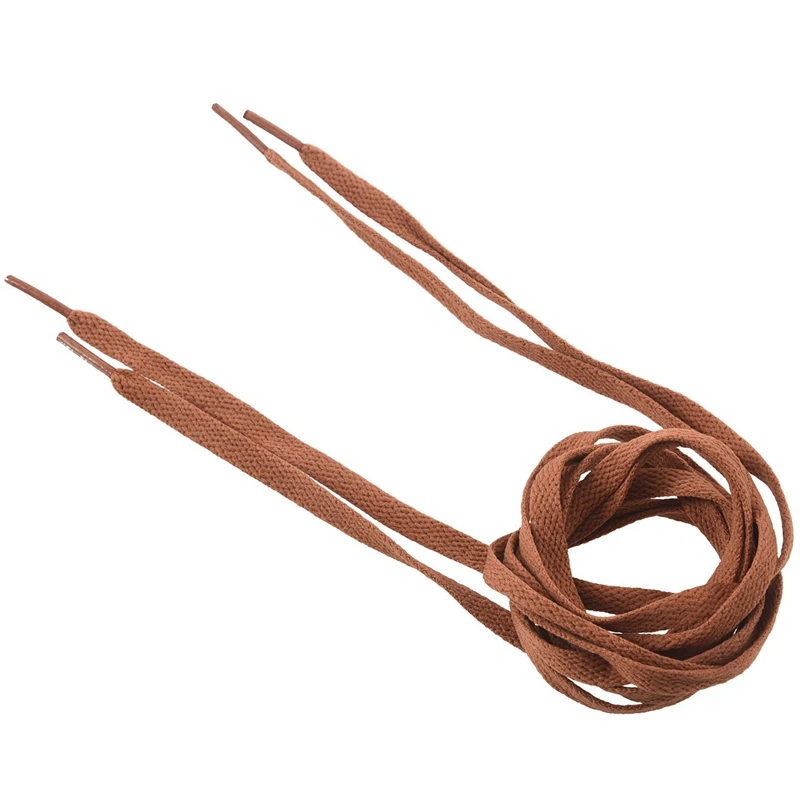 BEAU-120cm шнурки без каблука в популярной расцветке; Shoebands обуви ленты шнурки ремни - Цвет: Brown