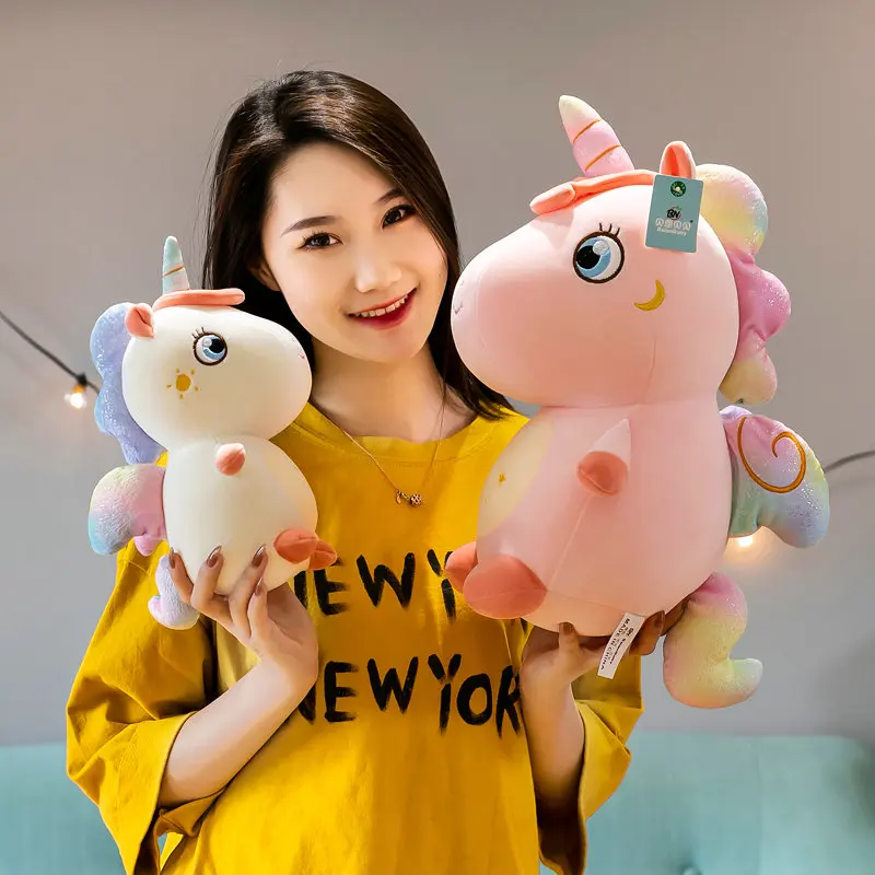 

Kawaii Angel Wings Unicorn Plush Toys Soft Cartoon Stuffed Horse Pillow Sofa Cushion Kids Doll Children Birthday Presents Gift