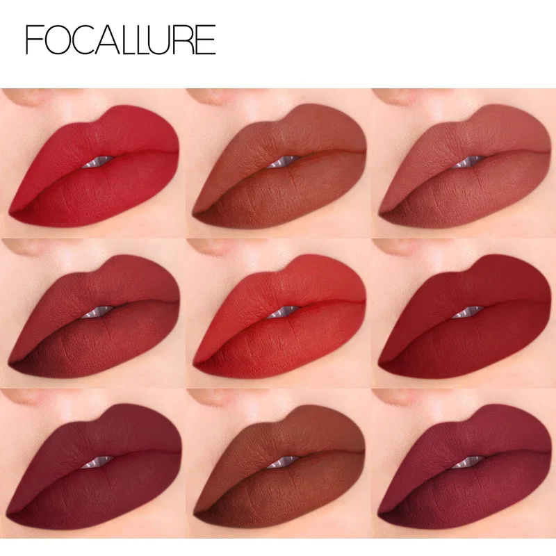 FOCALLURE 9 Colors Matte Liquid Lipstick Waterproof Long Lasting Red Velvet Matt Lip Stick |