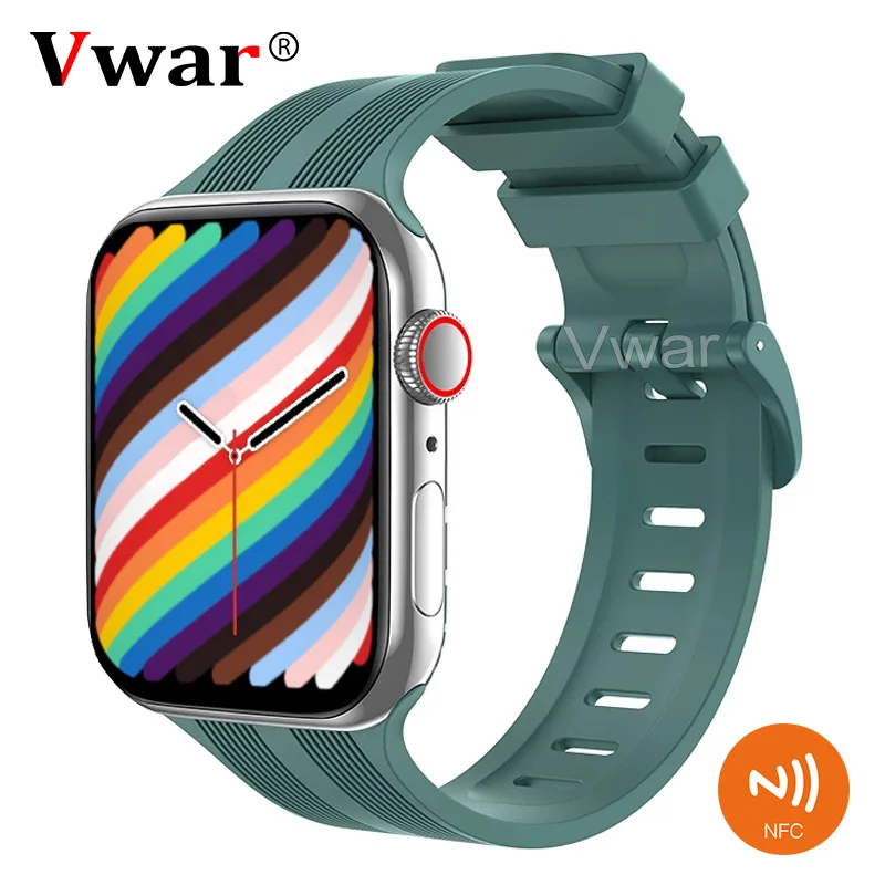 Оригинальные Смарт-часы Vwar DT7 Plus 45 мм серия 7 с NFC Siri Bluetooth для звонков мужчин и