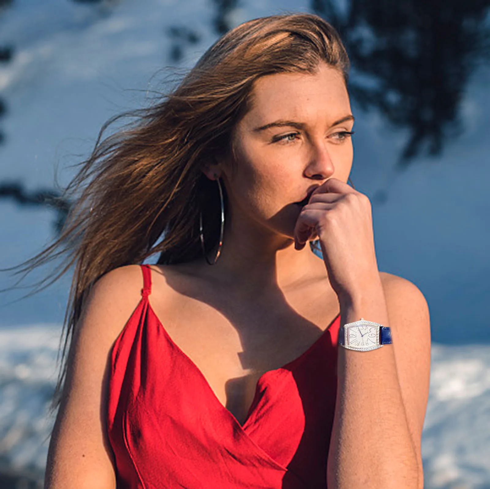 

Women Diamond Watch Square Luxury Bracelet Set Watches Ladies Casual Leather Band Quartz Wristwatch Female Clock zegarek damski