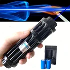Синяя лазерная указка мощный военный сверхдлинный луч излучения 10000 м высокомощный лазерный матчСвечаСигара горящий лазер