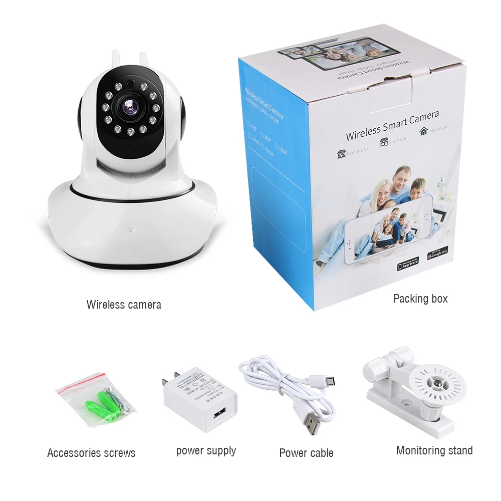 ZGWANG 1080P камера видеонаблюдения IP HD WIFI инфракрасная безопасности с датчиком