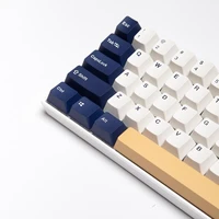 127 keys pbt keycap oem profile double shot english dark blue personalized keycaps for cherry mx switch mechanical keyboard