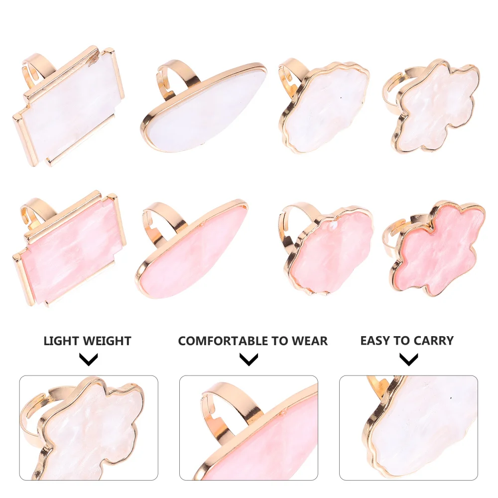 

8pcs Resin Nail Art Palettes Nail Art Display Cosmetic Mixing Tool for Nail Shop