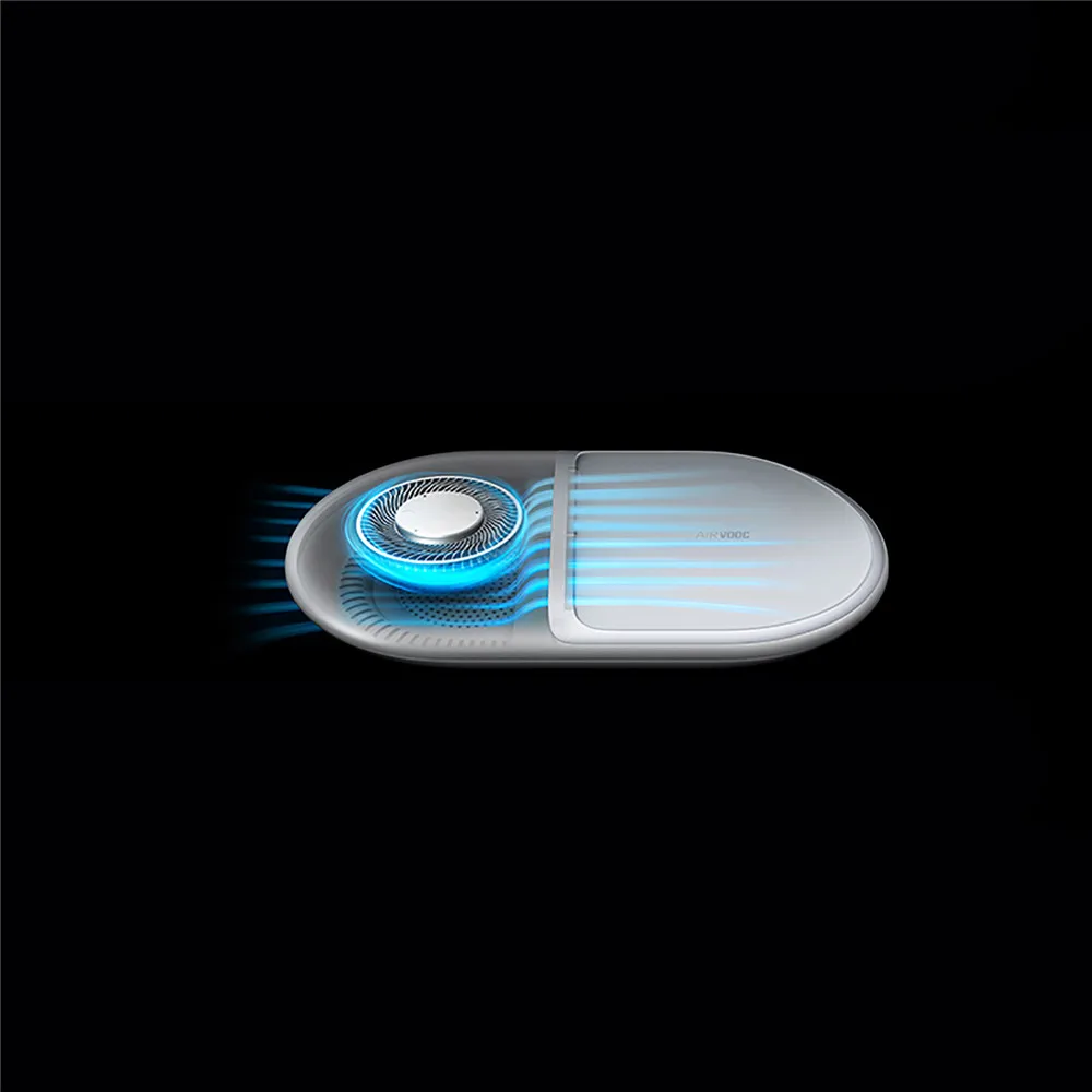 

40W Wireless Charger Qi Standard Charging Stand for OPPO Ace2 AirVOOC Phone Charger SuperVOOC Charging Cable with Cooling Fan