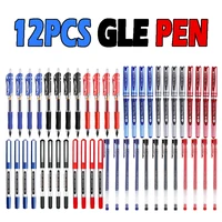 12pcsset 0 5mm blue black red gel pen erasable refill rod erasable pen washable handle school writing stationery gel ink pen