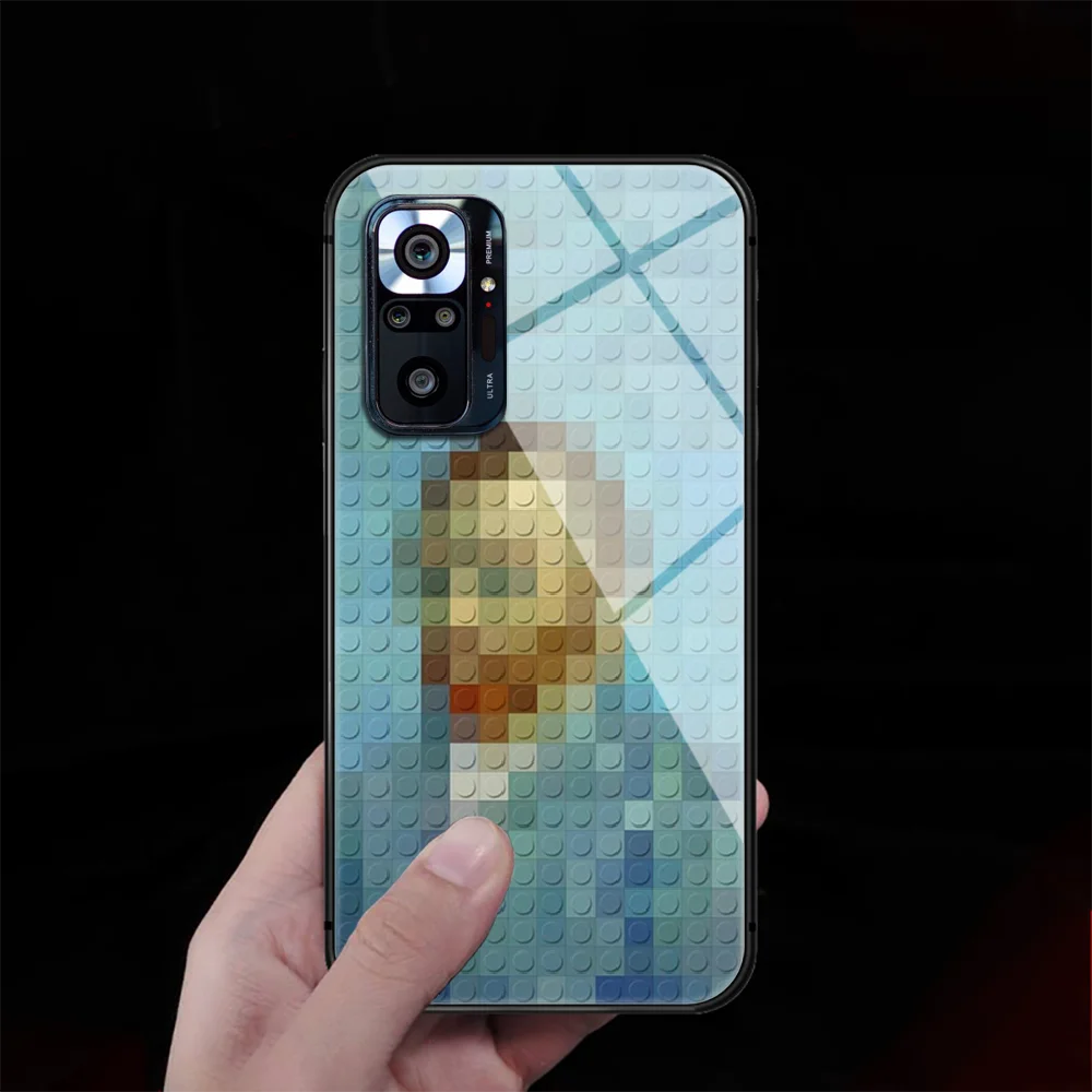 

Toys Legos Tempered Glass Phone Case Cover For Xiaomi Redmi Note 7 8 9 10 K40 A C S T Pro Black 3D Hot Luxury Black