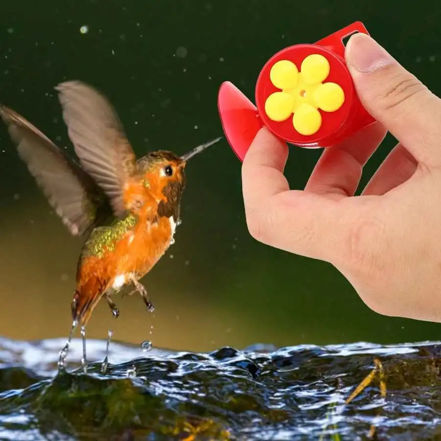 

Garden Bird Feeder Hummingbird Feeder 2Pcs Garden Hand-Held Plastic Hummingbird Feeder Outdoor Bird Feeding Device Decoration