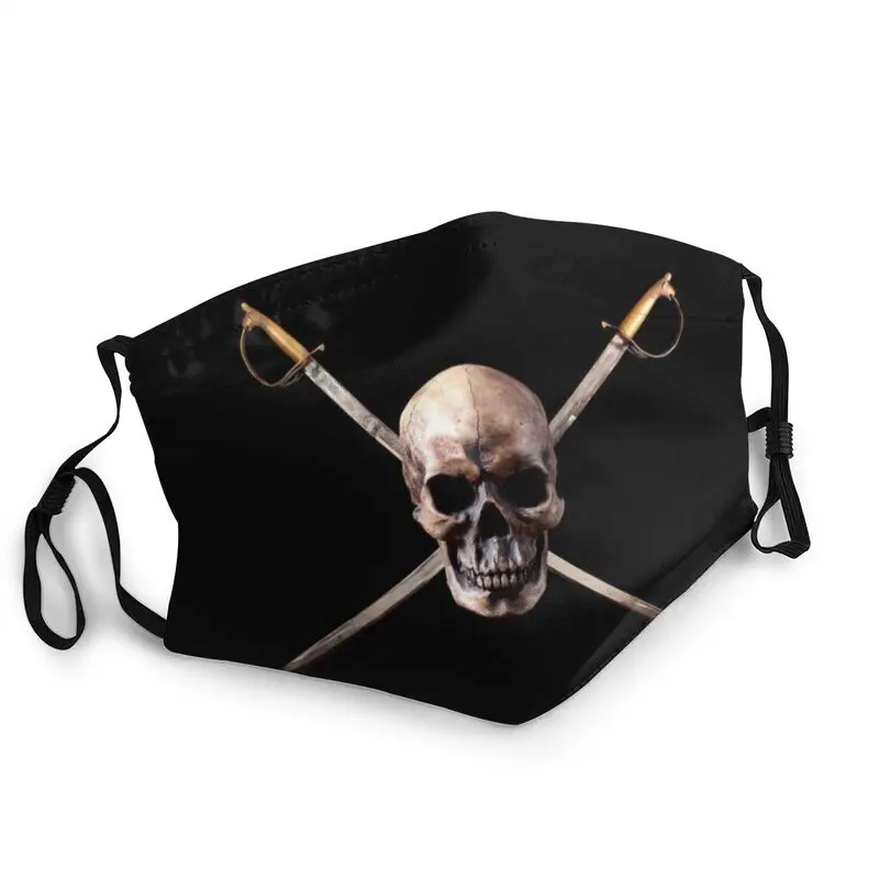 

Skull And Bones Pirate Flag Jolly Roger Graphic Reusable Unisex Adult Face Mask Dust Protection Cover Respirator Mouth Muffle
