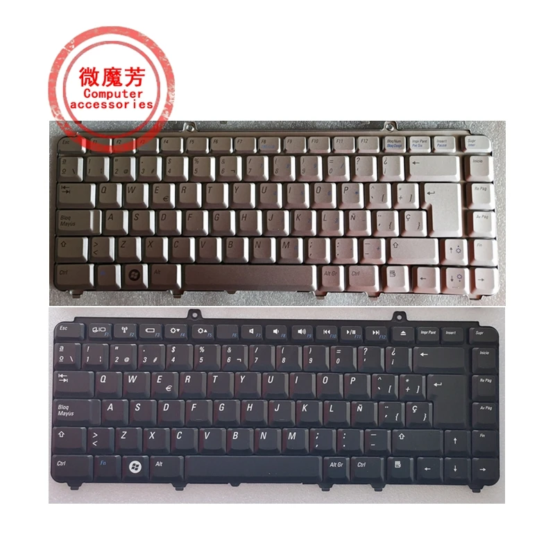 

Spanish Laptop keyboard for Dell for Inspiron 1400 1420 1500 1520 1521 1525 1540 1545 For XPS M1330 M1530 SP silver keyboard