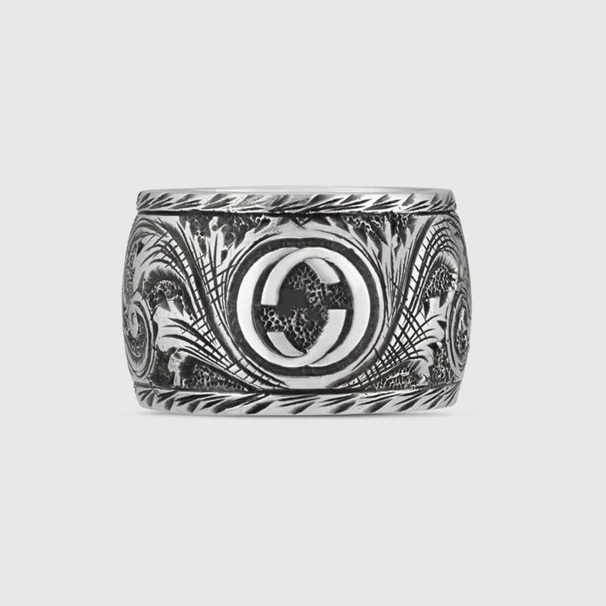 

Men's RING 925 Sterling Silver Green zircon classic retro gift for men