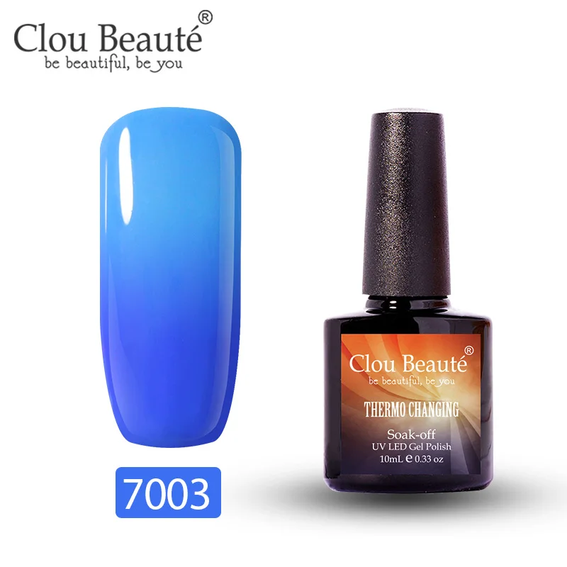 7003 Clou Beaute гель-лак, меняющий цвет в зависимости от температуры, гибридный УФ-лак для ногтей, стойкий, растворимый гель, 10 мл - Цвет: 7003