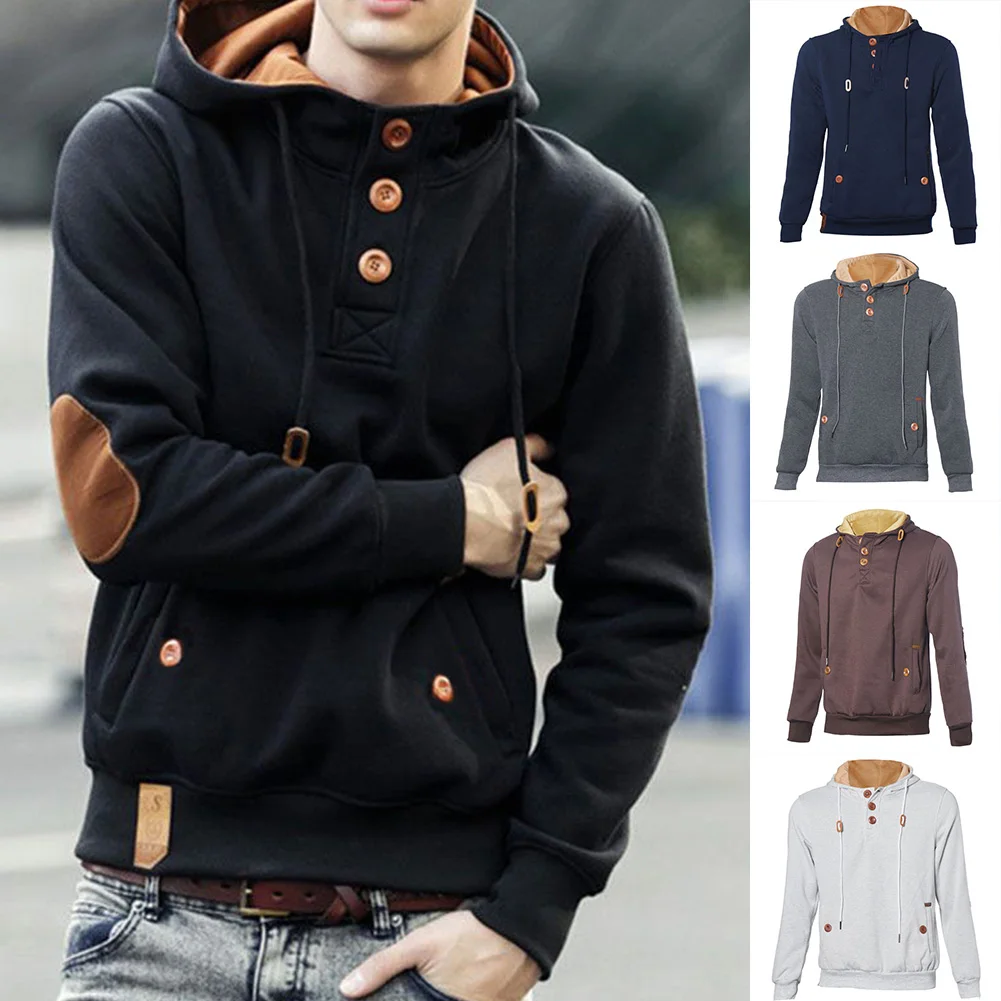 Брендовая новинка мужские повседневные толстовки свитшот однотонный принт