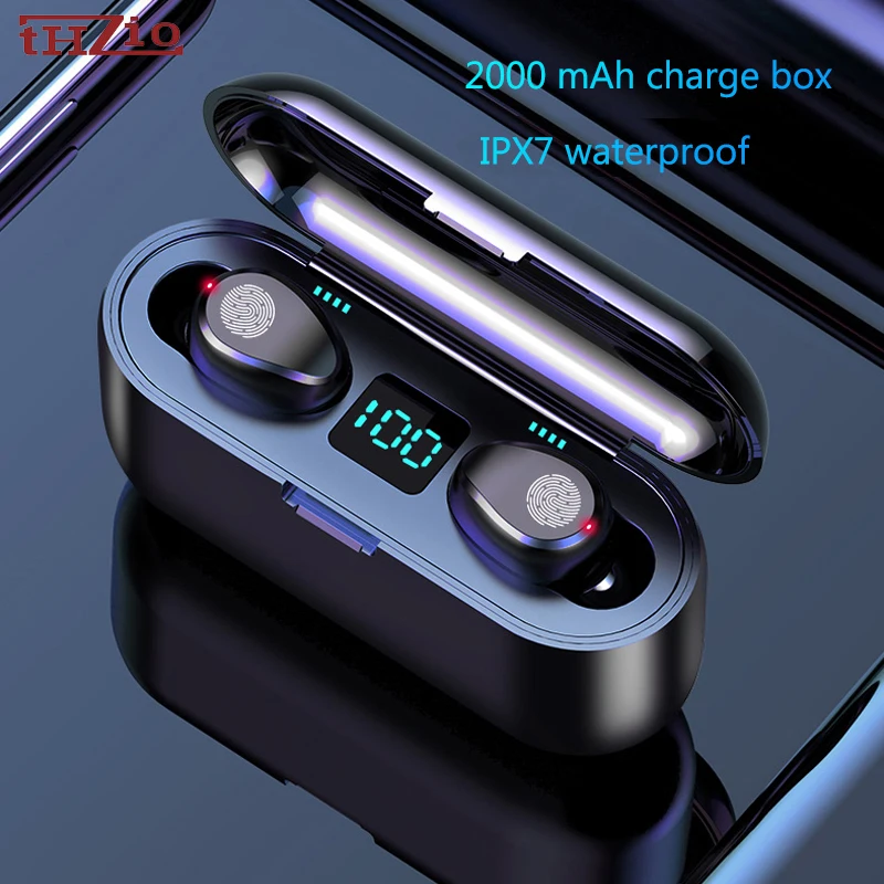 Hifi беспроводные наушники 120 часов Bluetooth 5,0, водонепроницаемые наушники IPX7 Siri с сенсорным управлением, USB наушники с микрофоном, Дополнительный внешний аккумулятор для xiaomi