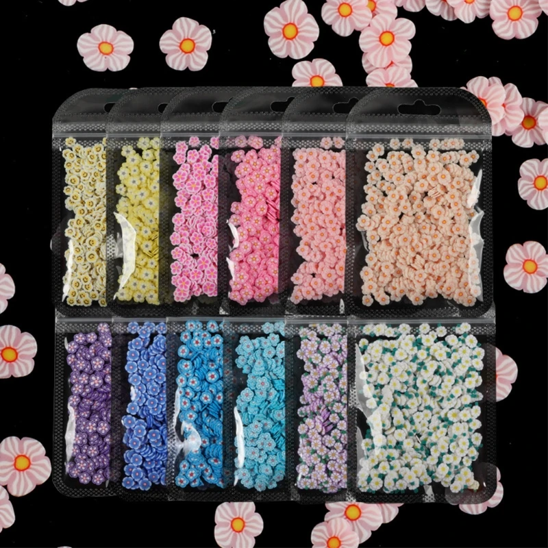 

1 Pack Soft Clay Colorful Mixed Flower Filler for DIY UV Epoxy Resin Mold Fillings Jewelry Making DIY Nail Art Decor