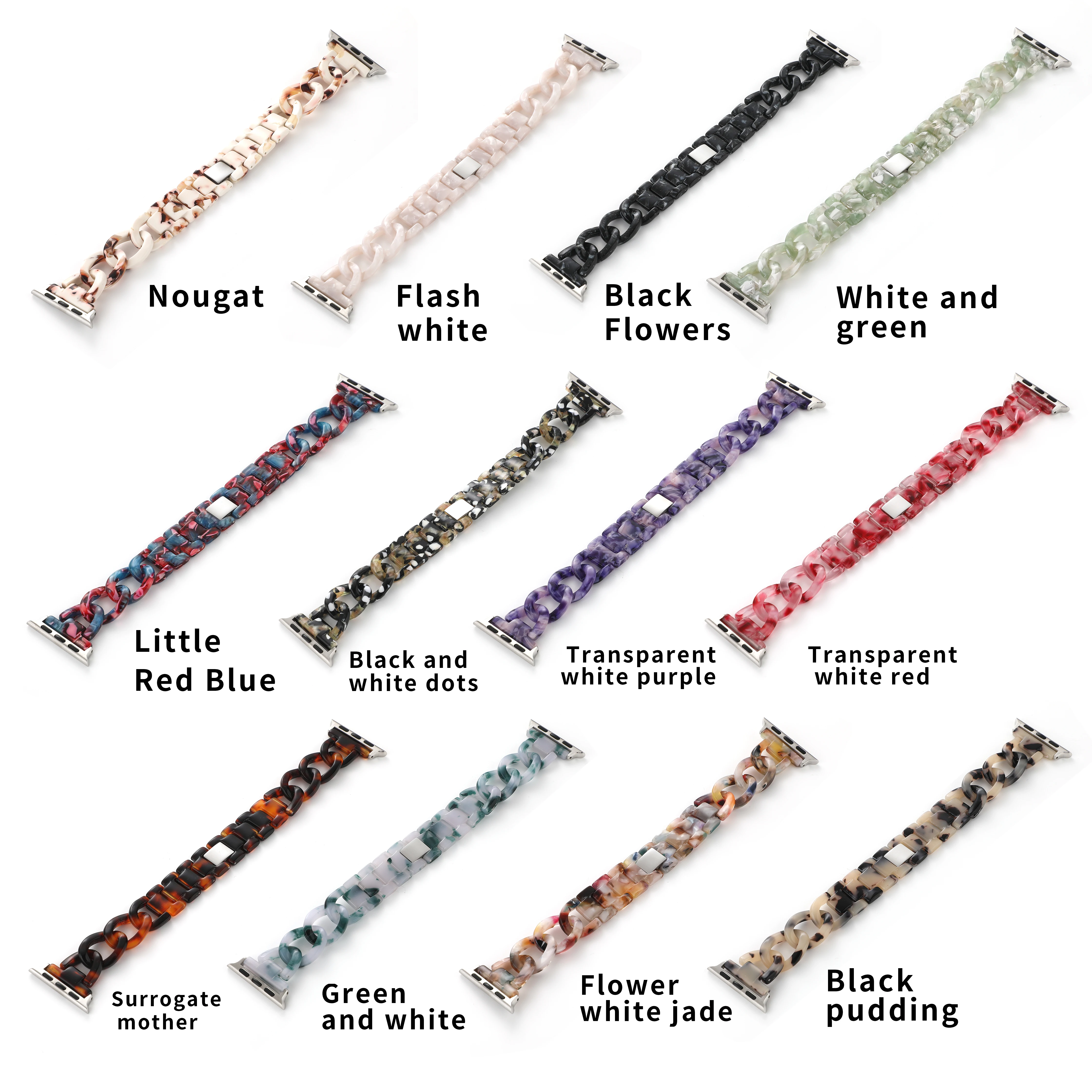 

Resin Strap Steel Watchband for apple watch band 42 mm 40mm 44mm 38 iWatch Series 6 5 4 3 2 Wrist Replacement Bracelet Accessori